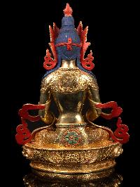 [aparimita] Buddhist Handmade Statue, [full Gold Plated],[stone Setting], [face Painted]
