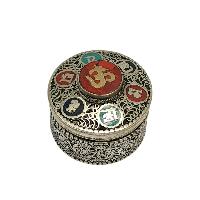 [jewelery Box] With Omph Design And Om In Center, [stone Setting]