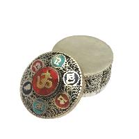 [jewelery Box] With Omph Design And Om In Center, [stone Setting]