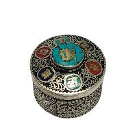 [jewelery Box] With Omph Design And Buddha Eye In Center, [stone Setting]