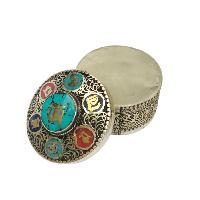 [jewelery Box] With Omph Design And Buddha Eye In Center, [stone Setting]