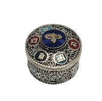 [jewelery Box] With Omph Design And Buddha Eye In Center, [stone Setting]