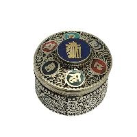 [jewelery Box] With Omph Design And Kalchakra In Center, [stone Setting]
