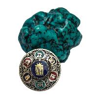 [jewelery Box] With Omph Design And Kalchakra In Center, [stone Setting]