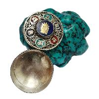 [jewelery Box] With Omph Design And Kalchakra In Center, [stone Setting]