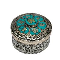 [jewelery Box] With Omph Design And Om In Center, [stone Setting]