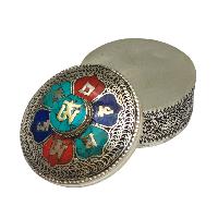 [jewelery Box] With Omph Design And Om In Center, [stone Setting]