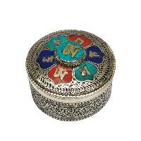 [jewelery Box] With Omph Design And Om In Center, [stone Setting]