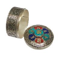 [jewelery Box] With Omph Design And Om In Center, [stone Setting]