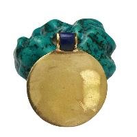 [metal Pendants] With Spiral Design, [stone Setting], [lapis]