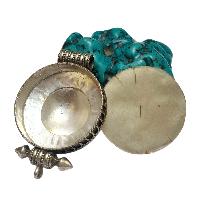 [ghau], Tibetan Box With [endless Knot], [stone Setting], [coral]