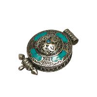 [zzzz], Tibetan Box With [double Dorje], [stone Setting], [coral]