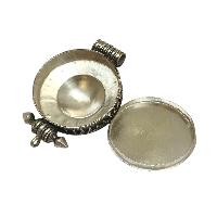 [ghau], Tibetan Box With [om Hindu], [stone Setting], [lapis]