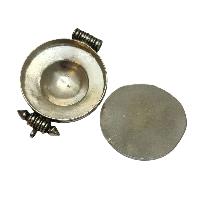 [ghau], Tibetan Box With [om], [stone Setting], [turquoise], [lapis]