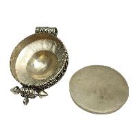 [ghau], Tibetan Box With Omph Design And [om Hindu] In Center, [stone Setting], [turquoise]