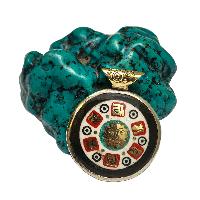 [metal Pendants] With Ganesh In Center, [stone Setting]