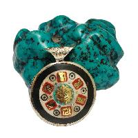 [metal Pendants] With Mandala In Center, [stone Setting]