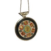 [metal Pendants] With Mandala In Center, [stone Setting]