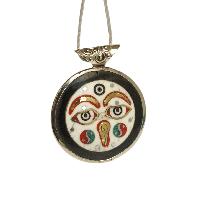 [metal Pendants] With Buddha Eye In Center, [stone Setting]