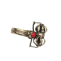 [metal Ring] With [dorje], [stone Setting],[coral], [turquoise]