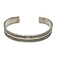 [metal Bracelet] With [silver Duoble Line] Design