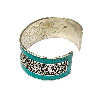 [metal Bracelet], With [stone Setting], [turquoise]