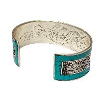 [metal Bracelet], With [stone Setting], [turquoise]