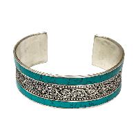 [metal Bracelet], With [stone Setting], [turquoise]
