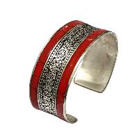 [metal Bracelet], With [stone Setting] Design,[coral]