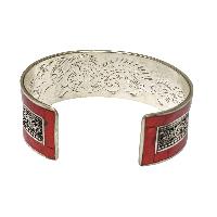 [metal Bracelet], With [stone Setting] Design,[coral]