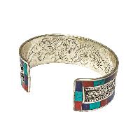 [metal Bracelet], With [stone Setting] Design, [turquoise] [coral], [lapis]