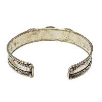 [metal Bracelet],with [stone Setting], [amethyst], [green Onyx]