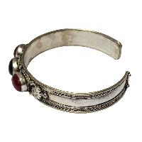 [metal Bracelet],with [stone Setting], [onyx] [coral],