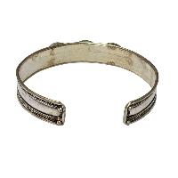 [metal Bracelet],with [stone Setting], [onyx] [coral],