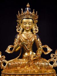 [vajrasattva], Buddhist Handmade Statue, [full Gold Plated],[stone Setting], [face Painted]