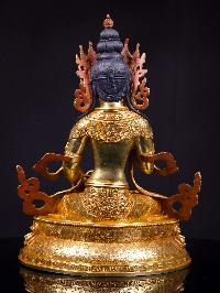 [vajrasattva], Buddhist Handmade Statue, [full Gold Plated],[stone Setting], [face Painted]