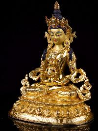 [aparimita], Buddhist Handmade Statue, [full Gold Plated],[stone Setting], [face Painted]