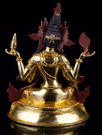 [lakshmi], Buddhist Handmade Statue, [full Gold Plated],[stone Setting], [face Painted]