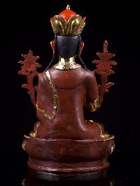 [tsongkhapa] Or [nyamme Sherab Gyaltsen], Buddhist Handmade Statue, [full Gold Plated],[stone Setting], [face Painted]