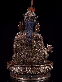 [padmasambhava], Buddhist Handmade Statue, [full Gold Plated],[stone Setting], [face Painted]