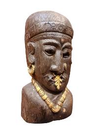 Buddhist Wooden Mask [tribal Mask], Tibetan Style Wtih [traditional Colors], Poplar Wood