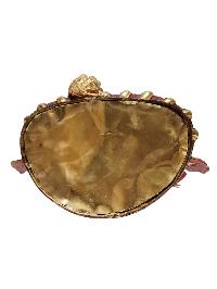 [green Tara] Buddhist Handmade Statue, [partly Gold Plated], [face Painted]