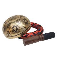 Singing Bowl, Buddhist Hand Beaten, With [samadhi] Carved Inside, [select Accessories]