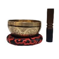 Singing Bowl, Buddhist Hand Beaten, With [guru] Carved Inside, [select Accessories]