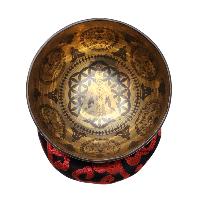 Singing Bowl, Buddhist Hand Beaten, With [samadhi] Carved Inside, [select Accessories]