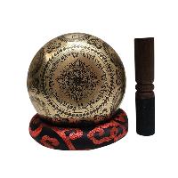 Singing Bowl, Buddhist Hand Beaten, With [samadhi] Carved Inside, [select Accessories]