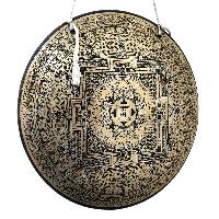 Handmade [gong], Bronze [wind Or Flat] Gong, [mandala] Etching Carving