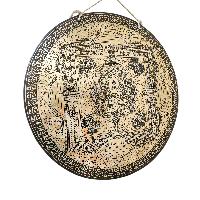 Handmade [gong], Bronze [wind Or Flat] Gong, [medicine Buddha] Etching Carving