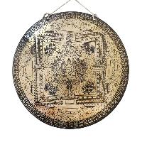 Handmade [gong], Bronze [wind Or Flat] Gong, [medicine Buddha] Etching Carving