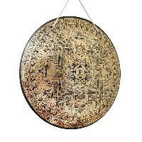 Handmade [gong], Bronze [wind Or Flat] Gong, [mandala] Etching Carving